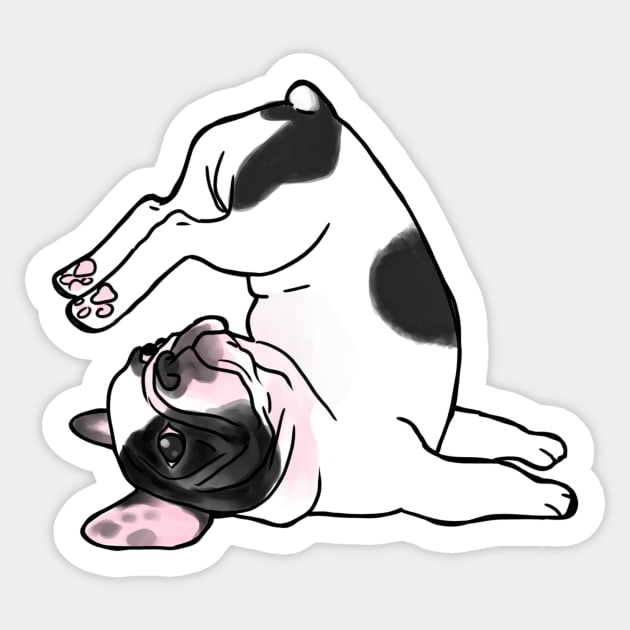 Plow pose Sticker by MightyFam